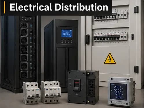 Power distribution, UPS systems, switchgear, and electrical protection solutions.